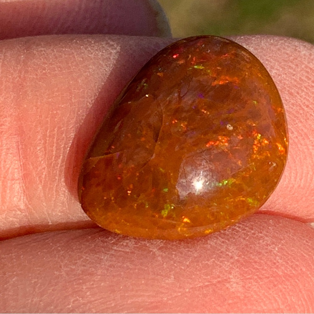 4.54 Ct Rare Natural Ethiopian Mezezo Shewa Chocolate Fire Opal - Picture 10 of 17